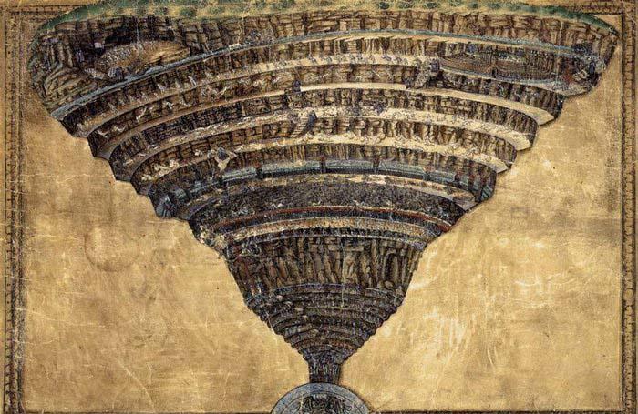 BOTTICELLI, Sandro The Abyss of Hell oil painting image